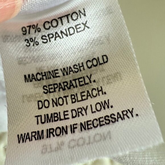 Crosby Women's Size 6 Madison Cropped Ankle White Flat Front Straight Leg Pants - Picture 9 of 15